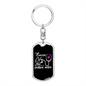 To My Wife Nurse Life and Police Wife Keychain Stainless Steel or 18k Gold Dog Tag Keyring-Express Your Love Gifts