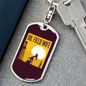 To My Wife Oil Field Wife Keychain Stainless Steel or 18k Gold Dog Tag Keyring-Express Your Love Gifts