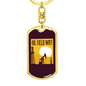 To My Wife Oil Field Wife Keychain Stainless Steel or 18k Gold Dog Tag Keyring-Express Your Love Gifts