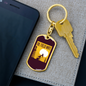 To My Wife Oil Field Wife Keychain Stainless Steel or 18k Gold Dog Tag Keyring-Express Your Love Gifts