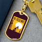 To My Wife Oil Field Wife Keychain Stainless Steel or 18k Gold Dog Tag Keyring-Express Your Love Gifts