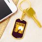 To My Wife Oil Field Wife Keychain Stainless Steel or 18k Gold Dog Tag Keyring-Express Your Love Gifts