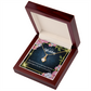 To My Wife On Your Wedding Alluring Ribbon Necklace Message Card-Express Your Love Gifts