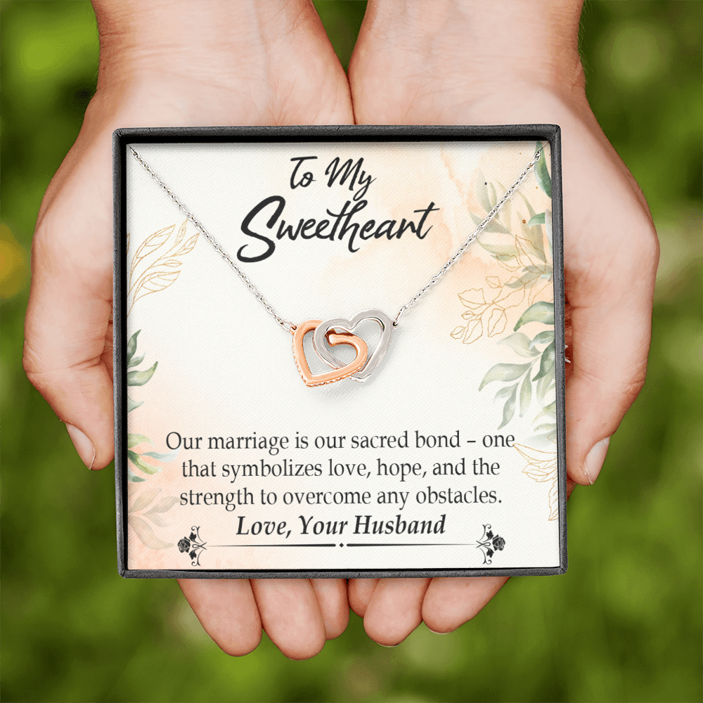 To My Wife Our Marriage is Our Sacred Bond Inseparable Necklace-Express Your Love Gifts