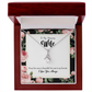 To My Wife Our Story Alluring Ribbon Necklace Message Card-Express Your Love Gifts