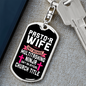 To My Wife Pastor's Wife Ninja Keychain Stainless Steel or 18k Gold Dog Tag Keyring-Express Your Love Gifts
