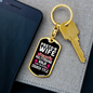 To My Wife Pastor's Wife Ninja Keychain Stainless Steel or 18k Gold Dog Tag Keyring-Express Your Love Gifts