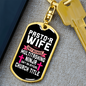 To My Wife Pastor's Wife Ninja Keychain Stainless Steel or 18k Gold Dog Tag Keyring-Express Your Love Gifts