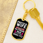 To My Wife Pastor's Wife Ninja Keychain Stainless Steel or 18k Gold Dog Tag Keyring-Express Your Love Gifts