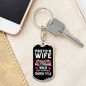 To My Wife Pastor's Wife Ninja Keychain Stainless Steel or 18k Gold Dog Tag Keyring-Express Your Love Gifts