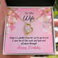 To My Wife Perfect Time Birthday Message Forever Necklace w Message Card-Express Your Love Gifts