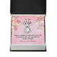 To My Wife Perfect Time Birthday Message Forever Necklace w Message Card-Express Your Love Gifts