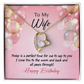 To My Wife Perfect Time Birthday Message Forever Necklace w Message Card-Express Your Love Gifts
