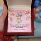 To My Wife Perfect Time Birthday Message Forever Necklace w Message Card-Express Your Love Gifts