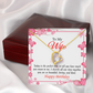 To My Wife Perfect Time Forever Birthday Message Necklace w Message Card-Express Your Love Gifts