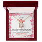 To My Wife Perfect Time Forever Birthday Message Necklace w Message Card-Express Your Love Gifts