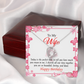 To My Wife Perfect Time Forever Birthday Message Necklace w Message Card-Express Your Love Gifts