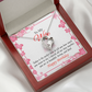 To My Wife Perfect Time Forever Birthday Message Necklace w Message Card-Express Your Love Gifts
