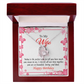 To My Wife Perfect Time Forever Birthday Message Necklace w Message Card-Express Your Love Gifts