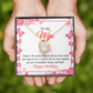 To My Wife Perfect Time Forever Birthday Message Necklace w Message Card-Express Your Love Gifts