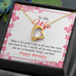 To My Wife Perfect Time Forever Birthday Message Necklace w Message Card-Express Your Love Gifts