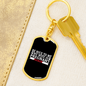 To My Wife Pregnant Again Keychain Stainless Steel or 18k Gold Dog Tag Keyring-Express Your Love Gifts
