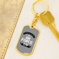 To My Wife Proud Air Force Wife TranspArent Keychain Stainless Steel or 18k Gold Dog Tag Keyring-Express Your Love Gifts