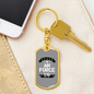 To My Wife Proud Air Force Wife TranspArent Keychain Stainless Steel or 18k Gold Dog Tag Keyring-Express Your Love Gifts