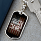 To My Wife Proud Army Heroes Wife Keychain Stainless Steel or 18k Gold Dog Tag Keyring-Express Your Love Gifts