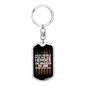 To My Wife Proud Army Heroes Wife Keychain Stainless Steel or 18k Gold Dog Tag Keyring-Express Your Love Gifts