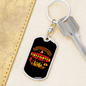 To My Wife Proud Firefighter WifeKeychain Stainless Steel or 18k Gold Dog Tag Keyring-Express Your Love Gifts