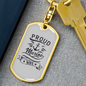 To My Wife Proud Marine Wife Keychain Stainless Steel or 18k Gold Dog Tag Keyring-Express Your Love Gifts
