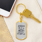 To My Wife Proud Marine Wife Keychain Stainless Steel or 18k Gold Dog Tag Keyring-Express Your Love Gifts