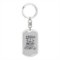 To My Wife Proud Marine Wife Keychain Stainless Steel or 18k Gold Dog Tag Keyring-Express Your Love Gifts