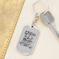 To My Wife Proud Marine Wife Keychain Stainless Steel or 18k Gold Dog Tag Keyring-Express Your Love Gifts
