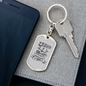 To My Wife Proud Marine Wife Keychain Stainless Steel or 18k Gold Dog Tag Keyring-Express Your Love Gifts