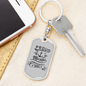 To My Wife Proud Marine Wife Keychain Stainless Steel or 18k Gold Dog Tag Keyring-Express Your Love Gifts