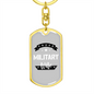 To My Wife Proud Military Wife TranspArent Keychain Stainless Steel or 18k Gold Dog Tag Keyring-Express Your Love Gifts