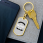 To My Wife Proud Military Wife TranspArent Keychain Stainless Steel or 18k Gold Dog Tag Keyring-Express Your Love Gifts