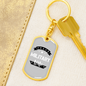 To My Wife Proud Military Wife TranspArent Keychain Stainless Steel or 18k Gold Dog Tag Keyring-Express Your Love Gifts