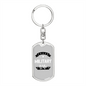 To My Wife Proud Military Wife TranspArent Keychain Stainless Steel or 18k Gold Dog Tag Keyring-Express Your Love Gifts