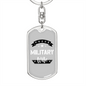 To My Wife Proud Military Wife TranspArent Keychain Stainless Steel or 18k Gold Dog Tag Keyring-Express Your Love Gifts
