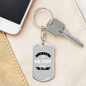 To My Wife Proud Military Wife TranspArent Keychain Stainless Steel or 18k Gold Dog Tag Keyring-Express Your Love Gifts