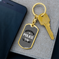 To My Wife Proud Police Wife TranspArent Keychain Stainless Steel or 18k Gold Dog Tag Keyring-Express Your Love Gifts