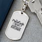 To My Wife Proud Wife of an American Soldier Keychain Stainless Steel or 18k Gold Dog Tag Keyring-Express Your Love Gifts