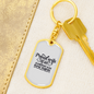 To My Wife Proud Wife of an American Soldier Keychain Stainless Steel or 18k Gold Dog Tag Keyring-Express Your Love Gifts