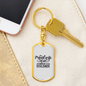 To My Wife Proud Wife of an American Soldier Keychain Stainless Steel or 18k Gold Dog Tag Keyring-Express Your Love Gifts