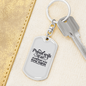 To My Wife Proud Wife of an American Soldier Keychain Stainless Steel or 18k Gold Dog Tag Keyring-Express Your Love Gifts