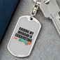 To My Wife Raising My Husband is Exhausting Keychain Stainless Steel or 18k Gold Dog Tag Keyring-Express Your Love Gifts