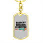 To My Wife Raising My Husband is Exhausting Keychain Stainless Steel or 18k Gold Dog Tag Keyring-Express Your Love Gifts
